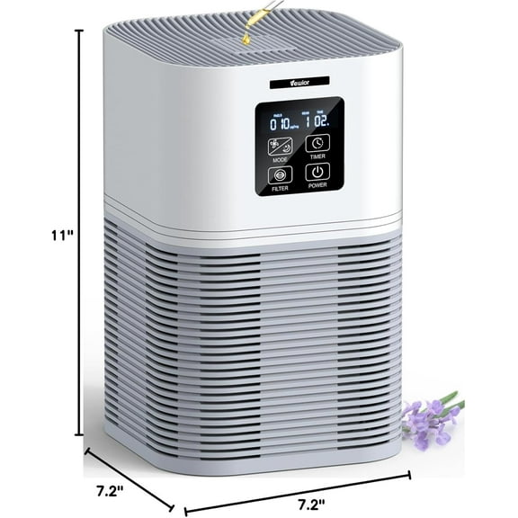 Air Purifier - H13 True HEPA Filter, 1200 sq.ft Coverage, 6 Timers, Quiet Operation for Home Use