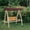 Burgundy, variant on MCombo2-Seat Heavy Duty Patio Swing Chair with 660 lbs Capacity, Adjustable Canopy, Wood-Plastic Seat for Garden, Porch, Poolside, 4458(Burgundy)