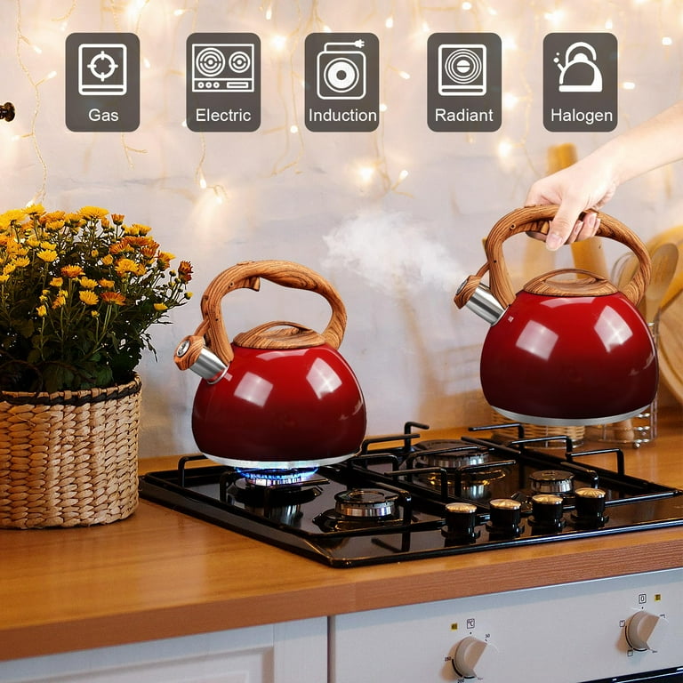 Uscover 3L Loud Whistling Stovetop Tea Kettle, Teapot Whistling