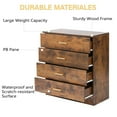 thumbnail image 5 of Dressers and Chest of Drawers, Heavy Duty 4-Drawer Wood Chest of Drawers, Storage Bedroom Chest for Kids Room, Rustic Brown Vertical Storage Cabinet for Bathroom, Closet, Entryway, Hallway, Nursery, 5 of 10