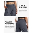 thumbnail image 4 of Pantalones de vestir de pierna ancha Libin para mujer, cintura alta, XS, gris, 4 of 8