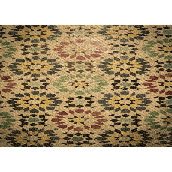 Ahgly Company Indoor Rectangle Patterned GoldenRod Gold Area Rugs, 2' x 3'