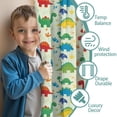thumbnail image 3 of Blackout Kids Curtains,LightGreen Cartoon Dinosaurs Colorful Elements Pattern Childrens Insulated Curtains Set Of 2,Bedroom Essentials,Toddler Room Decor 42"x63", 3 of 5
