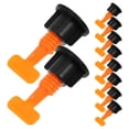 thumbnail image 1 of IFANLANDOR 50 Sets T-Shaped Orange Ceramic Plastic Reusable Tile Leveler For Construction And Home Improvement, 1 of 8