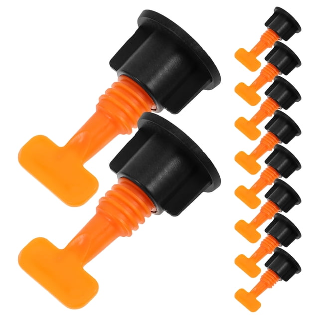 IFANLANDOR 50 Sets T-Shaped Orange Ceramic Plastic Reusable Tile Leveler For Construction And Home Improvement
