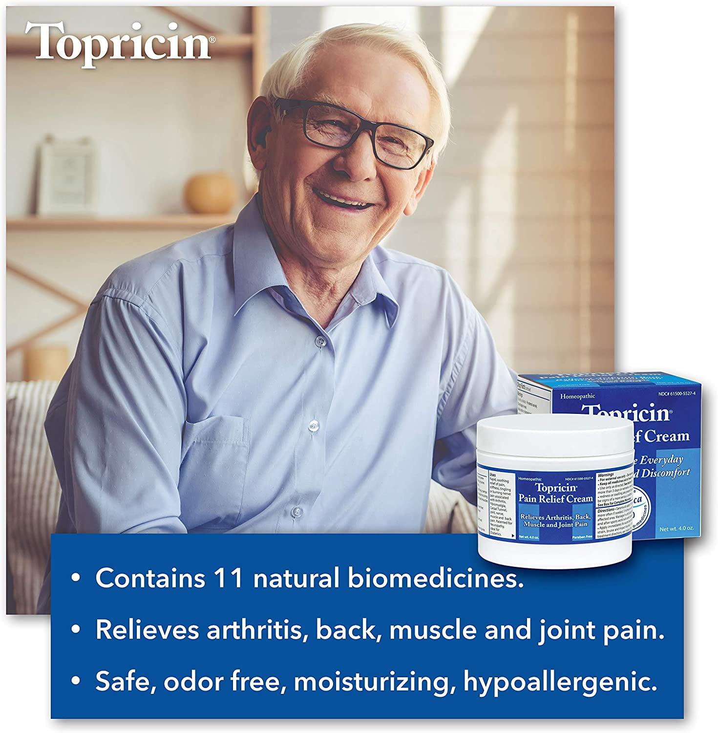 Buy Topricin Pain Relief Cream (4 oz) Fast Acting Pain Relieving Rub