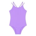 thumbnail image 5 of Miutii Kids Girls Team Basic Camisole Ballet Dance Gymnastic Leotard Criss Cross Back Bodysuit Lavender S, 5 of 7