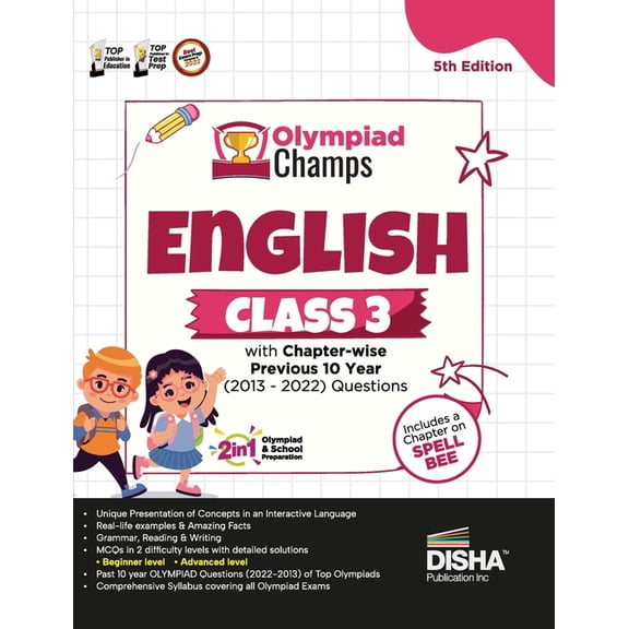 Olympiad Champs English Class 3 with Chapter-wise Previous 10 Year (2013 - 2022) Questions 5th Edition Complete Prep Gui, (Paperback)