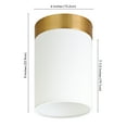 thumbnail image 6 of Evelyn&Zoe 6" Gold Semi Flush Mount, 6 of 6