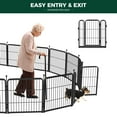 thumbnail image 5 of FXW Rollick Unleashed Dog Playpen for Indoor, Yard, RV Camping, 24 inch 8 Panels for Small and Puppy Dogs, Black│Patented, 5 of 6