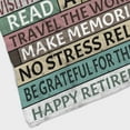 thumbnail image 2 of Retirement Rules Throw Blanket Gift for Men Women, Funny Coworker Farewell Leaving Going Away Goodbye Gifts Idea, Soft Warm Flannel Fleece Blankets for Bed Sofa Couch Bedroom Bedding 30 x 40, 2 of 6