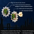 thumbnail image 2 of Gem Stone King 2.32 Ct Oval Green Mystic Topaz 18K Yellow Gold Plated Silver Earrings, 2 of 6