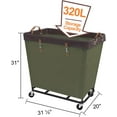 thumbnail image 3 of 320L Laundry Basket with Wheels, Extra Large Rolling Hampers for Clothing Organizer, Dirty Clothes Basket for Hote, Home, Closet, Dorm, Green, 3 of 14