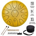 thumbnail image 4 of Instrumentos Curación Percusión Tambre Handpan 8 Pulgadas 11 Notas Con Mazos Tambor Carril Dedos Pegatinas F Llave para Entretenimiento Meditación Yoga Zen Regalos, 4 of 9