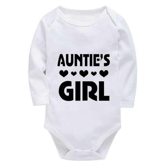 Auntie's Girl Take Home Outfit Long Sleeve Girl Coming Home Outfit White Baby Boy Summer Rompers 6-9 Months