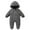 Gray, variant on Baby Snowsuit, Newborn Baby Hooded Footed Romper Fleece Snowsuit Cartoon Flannel Zipper Jumpsuit Thin Fall Winter Outfits White 6-9 Months