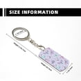thumbnail image 3 of Uemuo Purple Butterfly Pattern Rectangular Metal Keychain - Durable, Stylish, and Personalized Key Ring for Men and Women,Engraved Keychain,Gift Slim Sturdy Keychain, 3 of 7