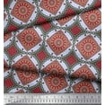 thumbnail image 3 of Soimoi Poly Georgette Fabric Floral Mandala Printed Fabric 1 Yard 42 Inch Wide, 3 of 3