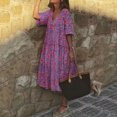 thumbnail image 2 of Robe Grande Taille Décontractée Femme Style Vacances Feminino Imprimé Décontractée Robe Grande Taille pour Dames, 2 of 7