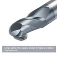 thumbnail image 4 of Uxcell Ball Nose End Mill 5/16" Radius 5/8" Shank Solid Carbide AlTiN Coated Upcut Spiral 2 Flutes, 4 of 6