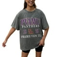 thumbnail image 2 of Women's Gameday Couture Grey Prairie View A&M Panthers Oversized Snow Wash T-Shirt, 2 of 5