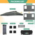 thumbnail image 6 of COBIZI 10x20 Pop Up Canopy Tent, Outdoor Party Tent With 6 Sidewall One Push Setup Glow, 3 Adjustable Height Air Vent Waterproof UPF50+, Bag, 4 Sandbag, 6 Stake, 12 Rope for Beach, Commercial, 6 of 7