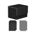 thumbnail image 3 of Caja de baraja de cartas coleccionables Cola Contenedor de dados duradero para colección de pasatiempos Negro Gris, 3 of 8