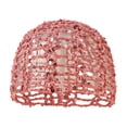 thumbnail image 2 of Sequin Crochet Hat for Women Lightweight Summer Beanie Glitter Open-Weave Headwear for Beach Rave Parties Pink One Size, 2 of 4