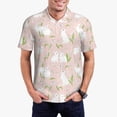 thumbnail image 1 of Saiise Rabbit Print Mens Golf Shirt Moisture Wicking Quick-Dry Print Performance Polo Shirts for Men-Small, 1 of 6