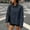Navy, variant on Otntypg Women Barn Jackets 2025 Fall Trendy Contrast Collar Jacket Coat Casual Oversized Zip-Up Long Sleeve Outerwear with Pockets Black M
