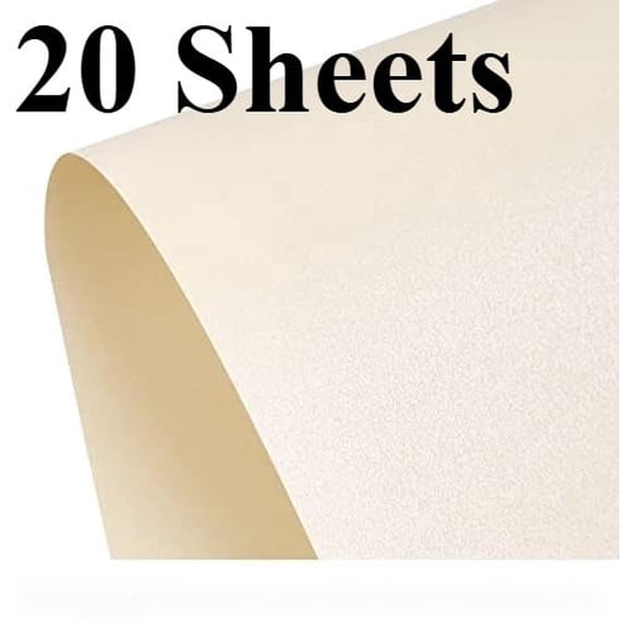20 Sheets 80lb Card Stock Printer Paper,Shimmer Cardstock 8.5 x 11 Metallic Paper for Invitations, Crafts, DIY Cards,Graduations