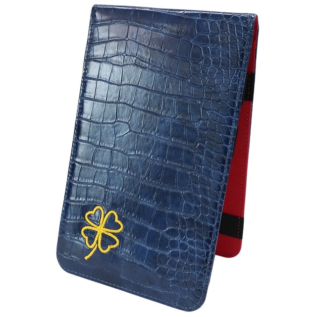 Soporte Portátil para Tarjeta de Puntuación de Golf Cartera para Tarjetas de Puntuación de Golf con Ranura para Tarjeta Y Regalo de Lazo para Lápiz, C Azul