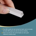 thumbnail image 4 of Uxcell 10mmx10mmx250mm White Plastic Model Tube ABS Square Tube for Model Making DIY 5 Pack, 4 of 5