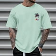 thumbnail image 2 of Momasggi Big and Tall T Shirts for Men Oversized Short Sleeve Crew Neck Shirt Loose Casual Summer Tees Fashion Hawaiian Graphic Tees Lightweight Beach Vacation Tops Mint Green L, 2 of 5