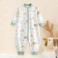 thumbnail image 3 of KPOPLK Baby Infant Boy Romper PJS Long Sleeve Footless Pajamas Fall Winter Sleep N Play Cotton Button Down Jumpsuit Sleepwear Size 3-4 Years, 3 of 6