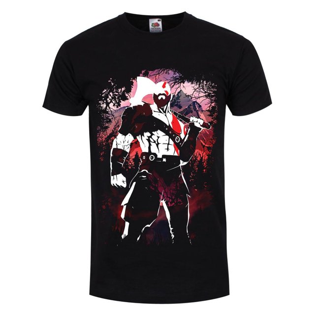 Grindstore - Camiseta de Kratos Silueta para Hombre (Negro)