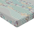 thumbnail image 4 of Ambesonne Paisley Fitted Sheet, Modern Floral Motif Pattern, Queen Size, Petrol Blue Pale Grey, 4 of 5