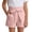 00-Light Pink230, variant on Lullu Girls High Waist Shorts Summer Casual Loose Shorts with Belt Pockets, Sizes 4-14