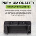 thumbnail image 4 of Privacy Fence/Wall Brackets Fits Standard Railings Reinforced Black Polypropylene (8-Pack), 4 of 9