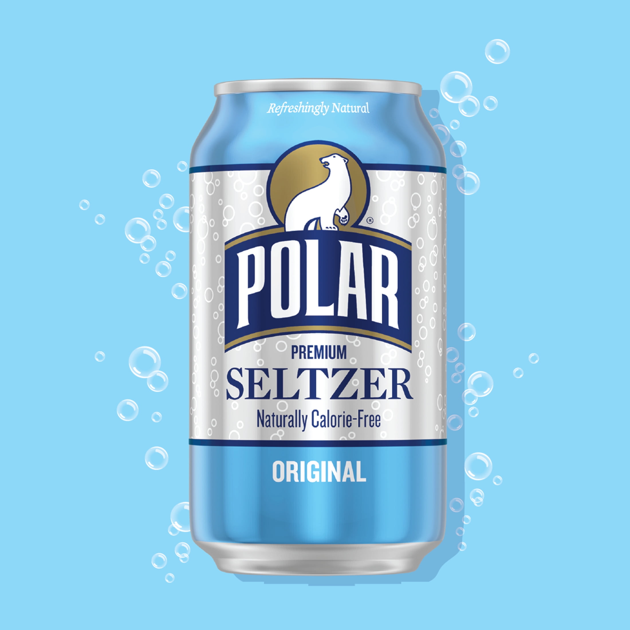 Polar Zero Calorie Original Sparkling Seltzer Water, 12 fl oz, 8 Pack Cans