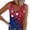 Multicolor37, variant on Kctiaxy 4th of July Womens Tank Tops Independence Day Printed Ribbed V Neck Sleeveless Tops Fashionable Casual Summer Tops for Beach Vacation