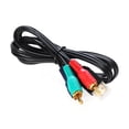 thumbnail image 1 of IFANLANDOR audio video cable to 3- Convert Cable Black PVC for Tech Users 1Pack, 1 of 7