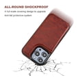 thumbnail image 2 of Genuine Leather iPhone 15 Leather Case-Premium Wallet iPhone 15 Case With Card Slot Come With Free Gift Anti Theft Device To Protect Your Luggages, 2 of 5