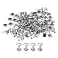 thumbnail image 1 of Unique Bargains 50 Sets Leather Rivets 8mm Double Cap Rivets 12mm Height Studs Silver Tone, 1 of 5