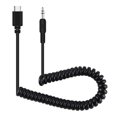 thumbnail image 1 of Adaptador de audio duradero con puerto TRRS de 3,5 mm a USB-C macho para micrófono con resorte en espiral TRRS macho de 35 mm, 1 of 6