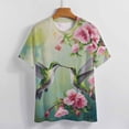 thumbnail image 3 of Flower Hummingbird Women's T-Shirt Short Sleeve T Shirts Tops Tee Ladies Loose T, 3 of 6