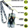 thumbnail image 3 of Cell Phone Holder for Walking with Universal Lanyard Phone Case for Most Smartphones by Gecko Travel Tech (Dog PAW Neck - Black Diamond), 3 of 9