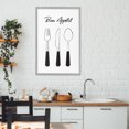 thumbnail image 3 of Stupell Industries Contemporary Bon Appetit Fork Knife Spoon Gray Framed Giclee Art, 20 x 30, by Martina Pavlova, 3 of 8