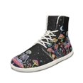 thumbnail image 6 of Wismoutput Skeleton Mushroom Print Barefoot Shoes Lace-up High-Top Walking Shoes for Men Boys Wide Width Size 5.5-14, 6 of 7