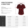thumbnail image 4 of Fuzoiu Red Skulls Print Women's Classic V-Neck T-Shirt, Short Sleeve V Neck Tees for Casual Everyday Wear,Casual Fit Tee,Summer Fashion Tops-Medium, 4 of 5